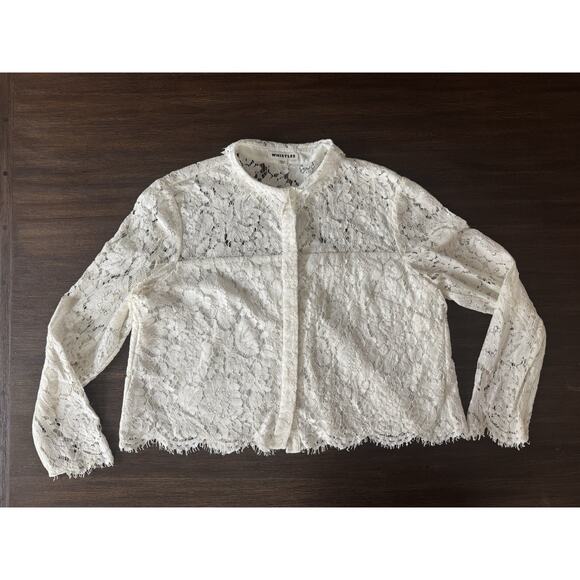 Whistles White Lace Blouse Women’s US 10 - Picture 1 of 9